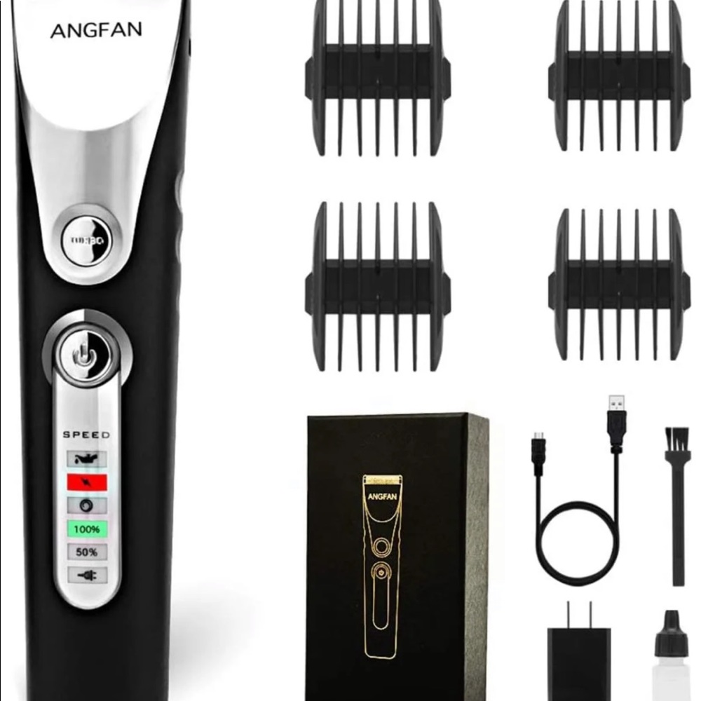 Black and Silver Grooming Trimmer with Ergonomic Design